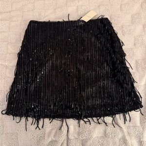 Abercrombie & Fitch Black Sequin Mini Skirt NWT